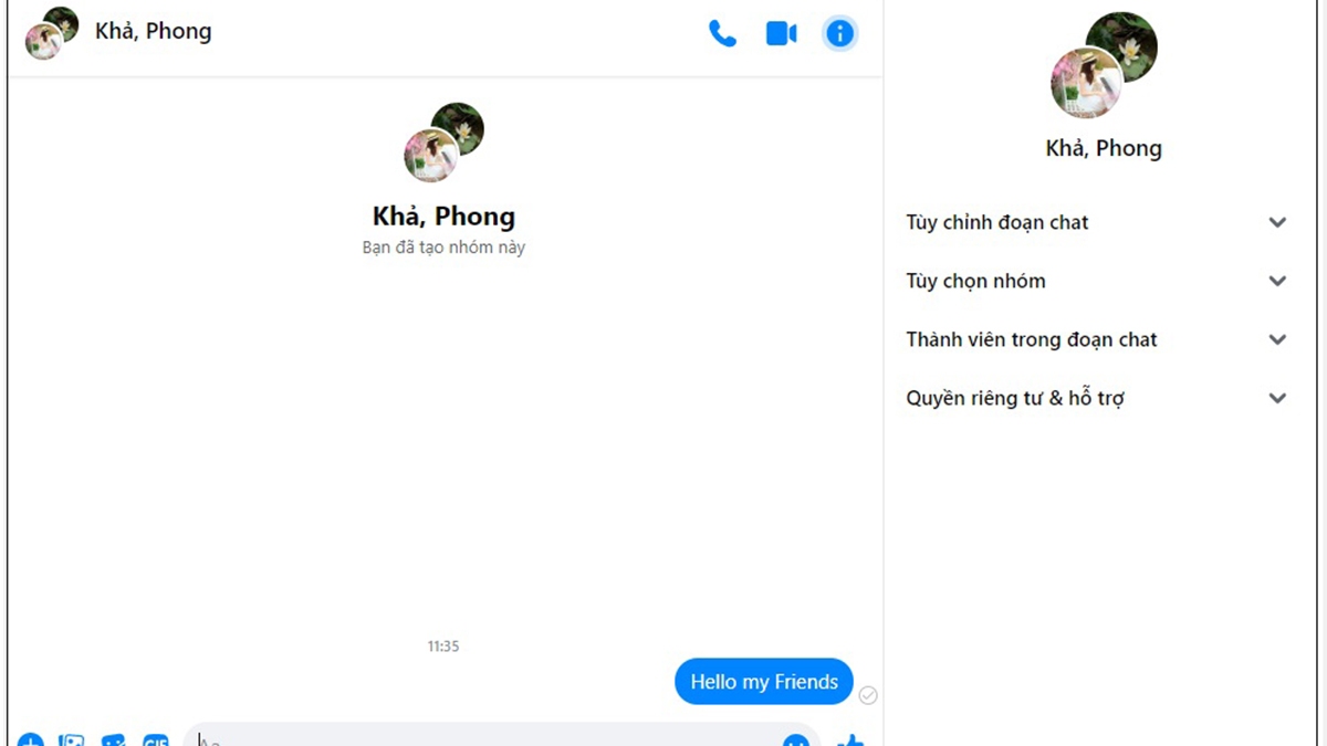 Cách tạo nhóm chat trên Messenger bằng máy tính